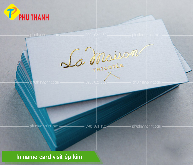 In name card visit ép kim