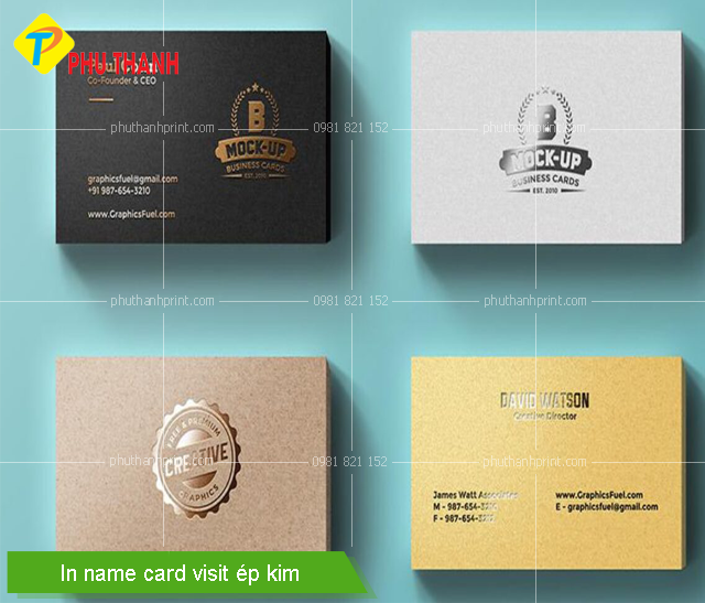 in name card visit ép kim giá rẻ