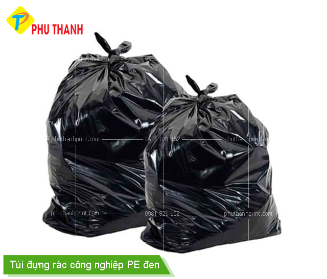 túi đựng rác công nghiệp PE đen